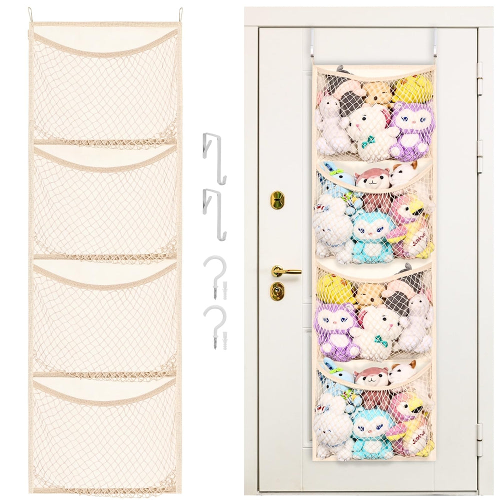 Ofiray-home over-the-door stuffed animal storage keeps plush toys neat and accessible.
