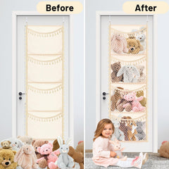 Ofiray-home neat pocket visibility mesh design helps quickly find toys