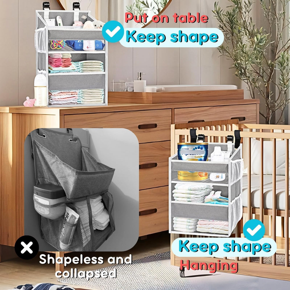 Ofiray-home two-tier diaper caddy showcases a durable design that resists deformation.