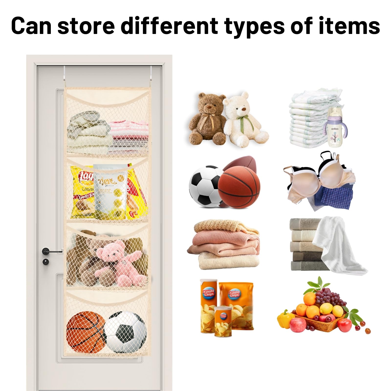 Ofiray-home versatile storage for diapers and soft baby items.