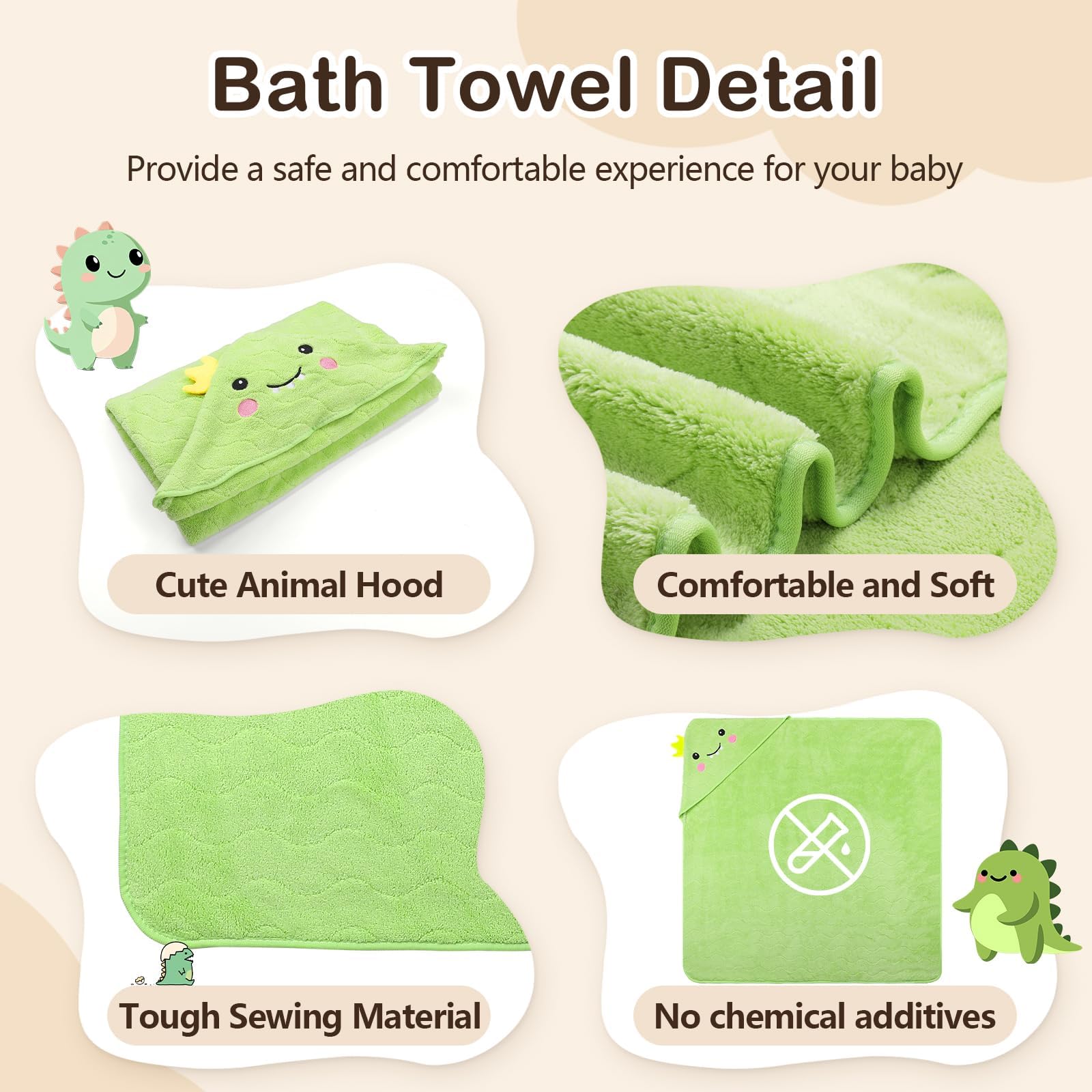 OFUSUY baby towels durability, reinforced stitching for long-lasting use