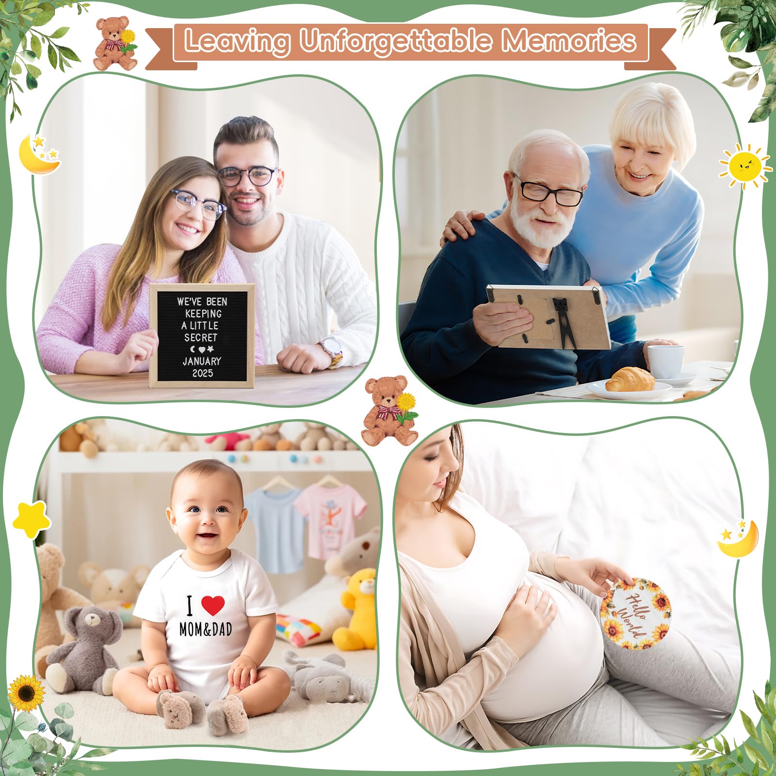 OFUSUY baby wood blocks double as props and keepsakes.