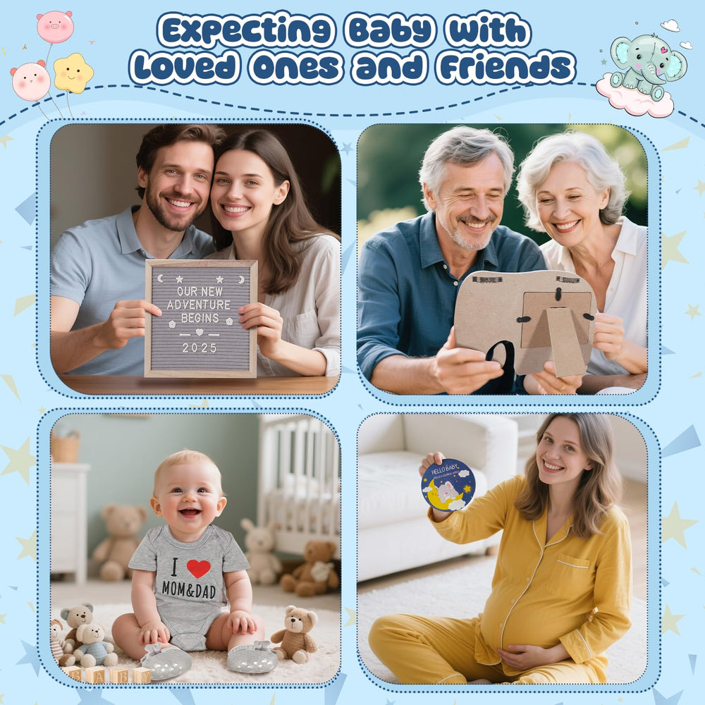 OFUSUY handmade baby wood blocks for milestone moments