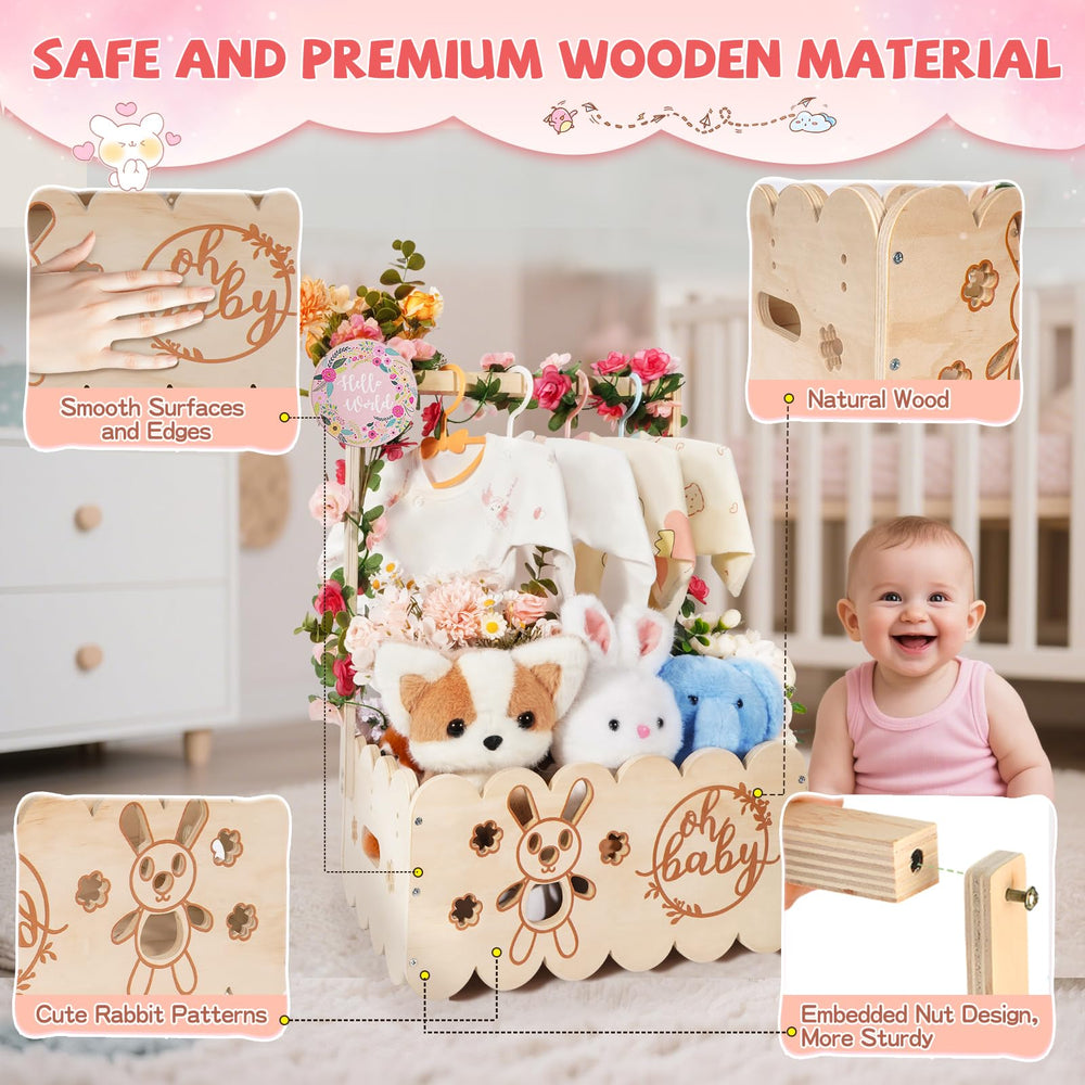 OFUSUY crate handle and garland highlight easy carry and display