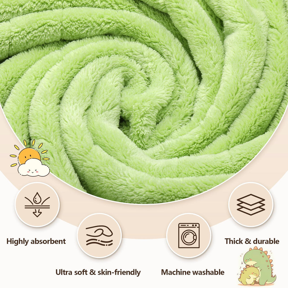 OFUSUY green dinosaur hooded towel, fun drying moment for kids