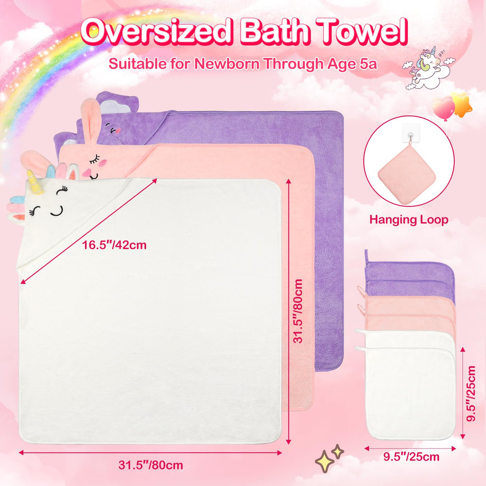 OFUSUY unicorn hooded towel for cozy, smiles-filled bath time.