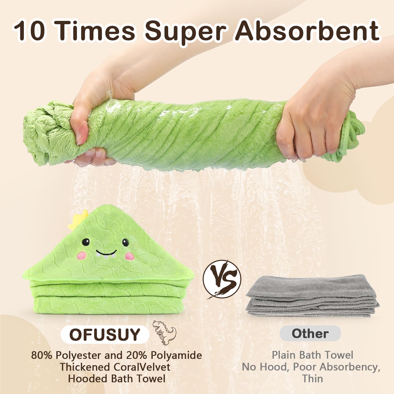 OFUSUY washcloths soft coral fleece, gentle cleansing for delicate skin