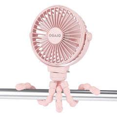 OGAJO portable stroller fan with clip for easy on-the-go cooling