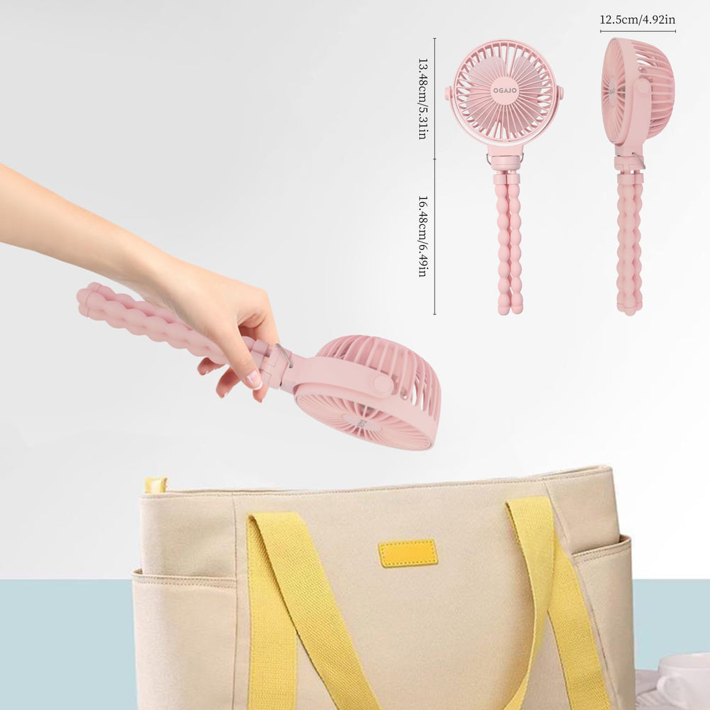 OGAJO ultra-quiet motor stroller fan for peaceful naps
