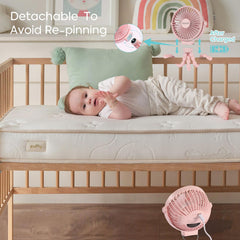 OGAJO USB rechargeable stroller fan ready for travel charging