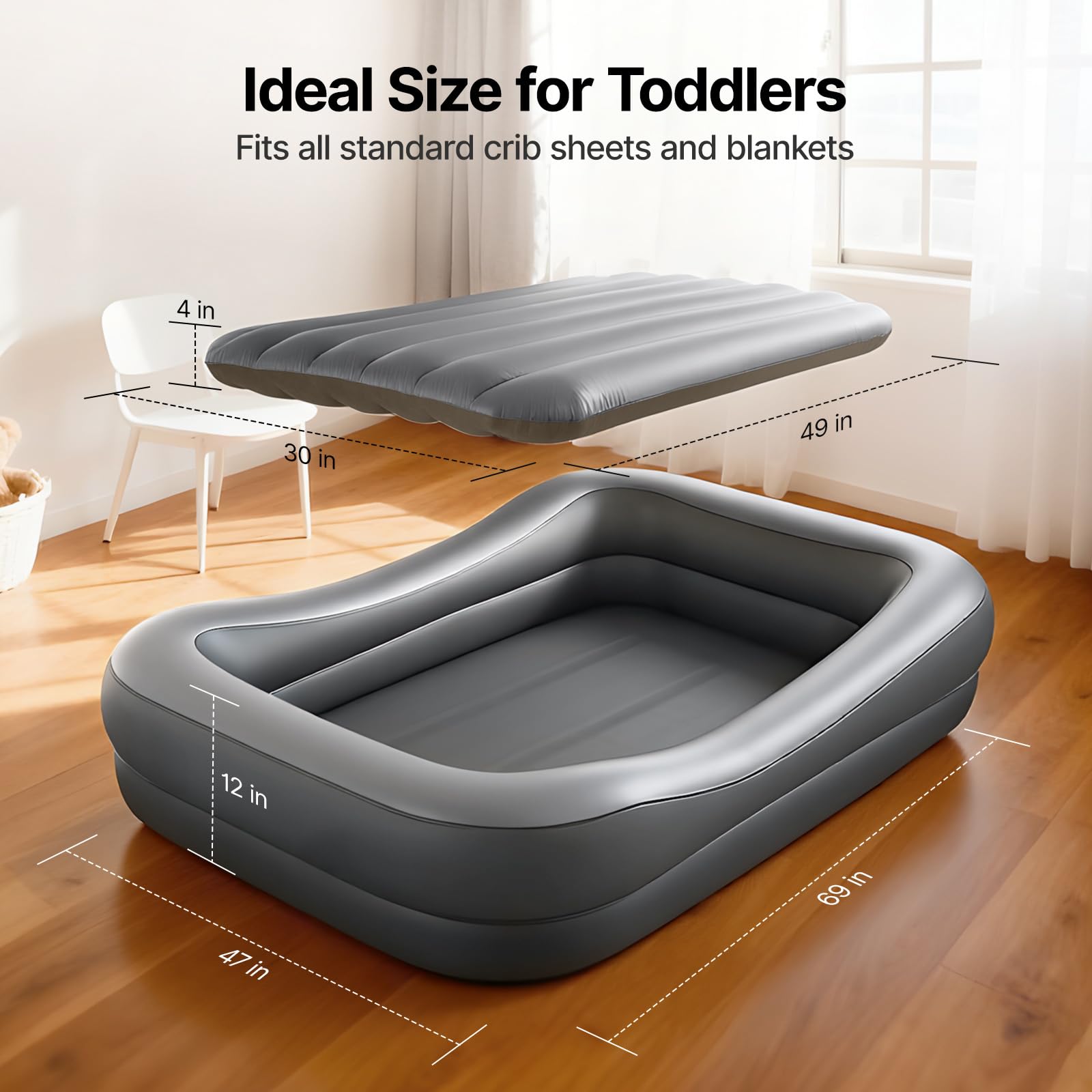 OGERY inflatable bed comes with a storage bag for easy travel.