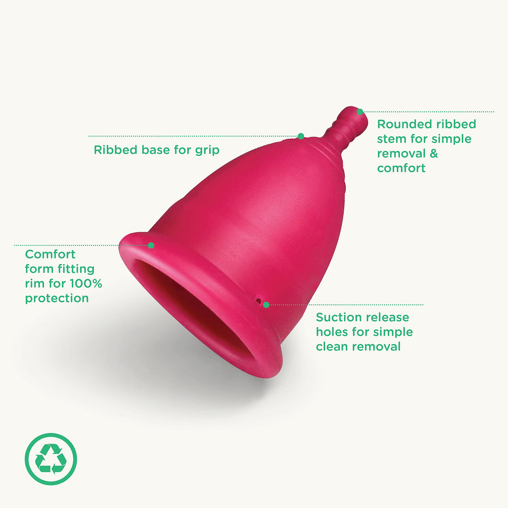 Oi Cup worn for eight hours shows comfortable all-day protection.