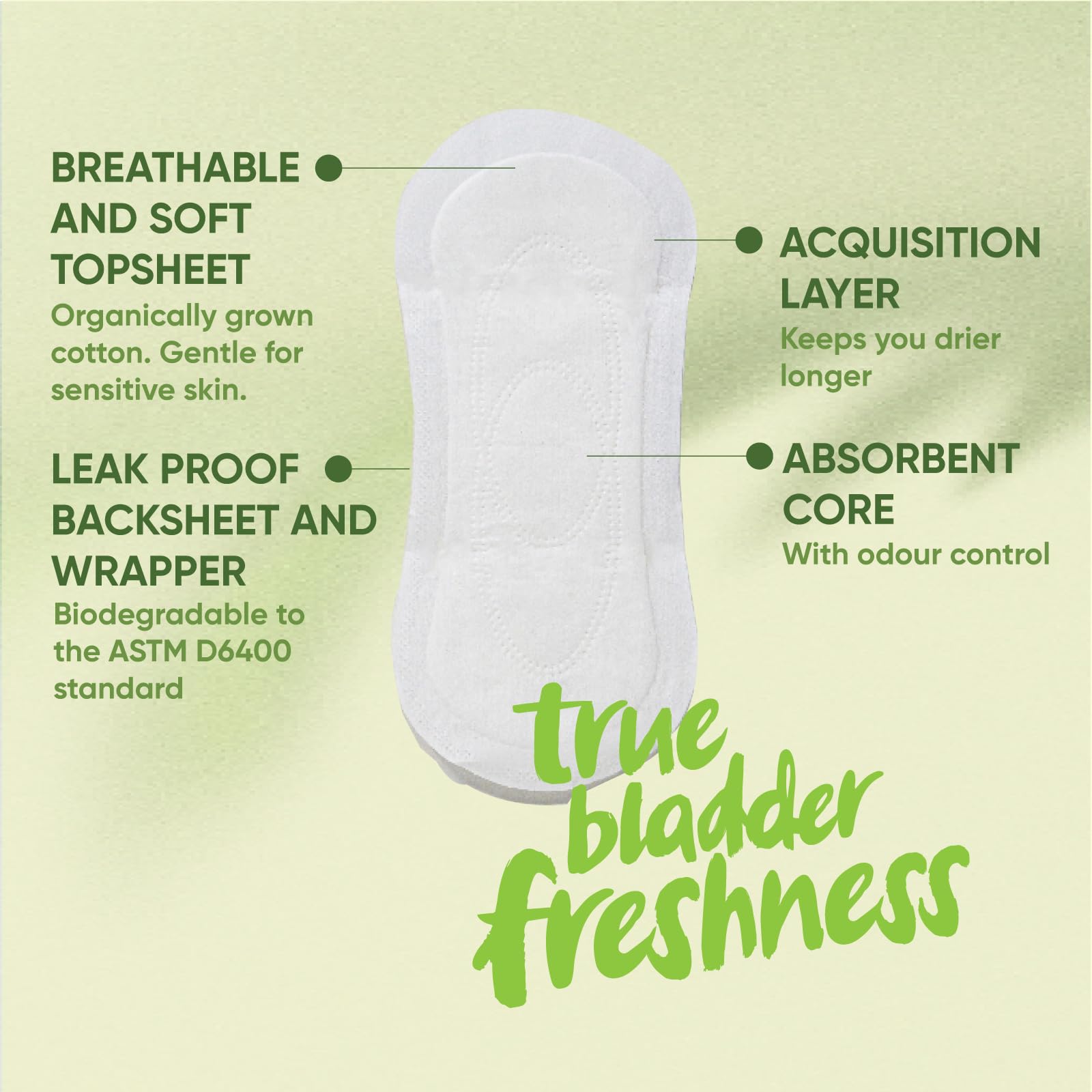 Oi Organic Initiative liner packaging demonstrates biodegradability and eco-friendly materials in use.