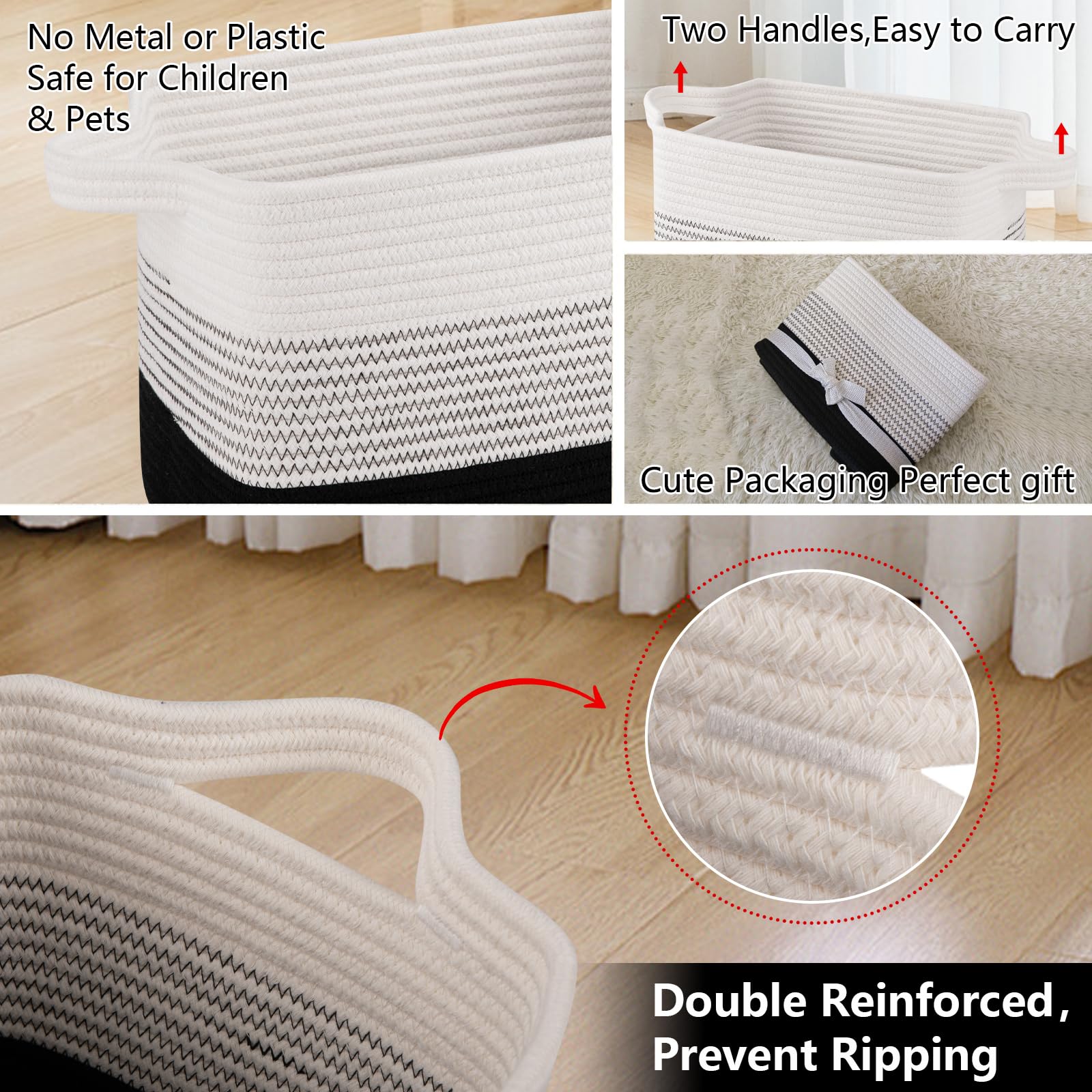 OIAHOMY baby-diaper-basket offers soft, safe organization.