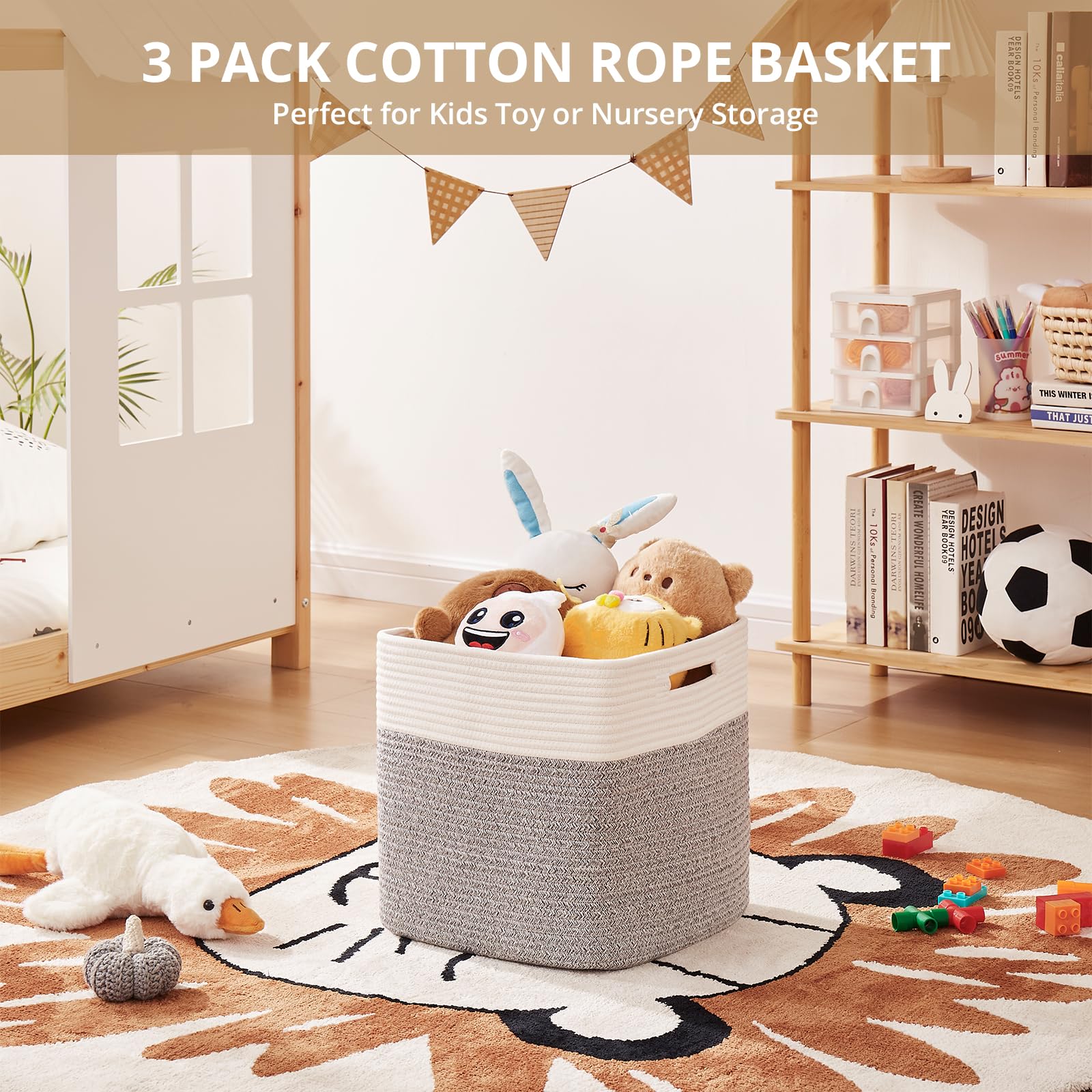 OIAHOMY baby nursery storage basket for nappies and small items