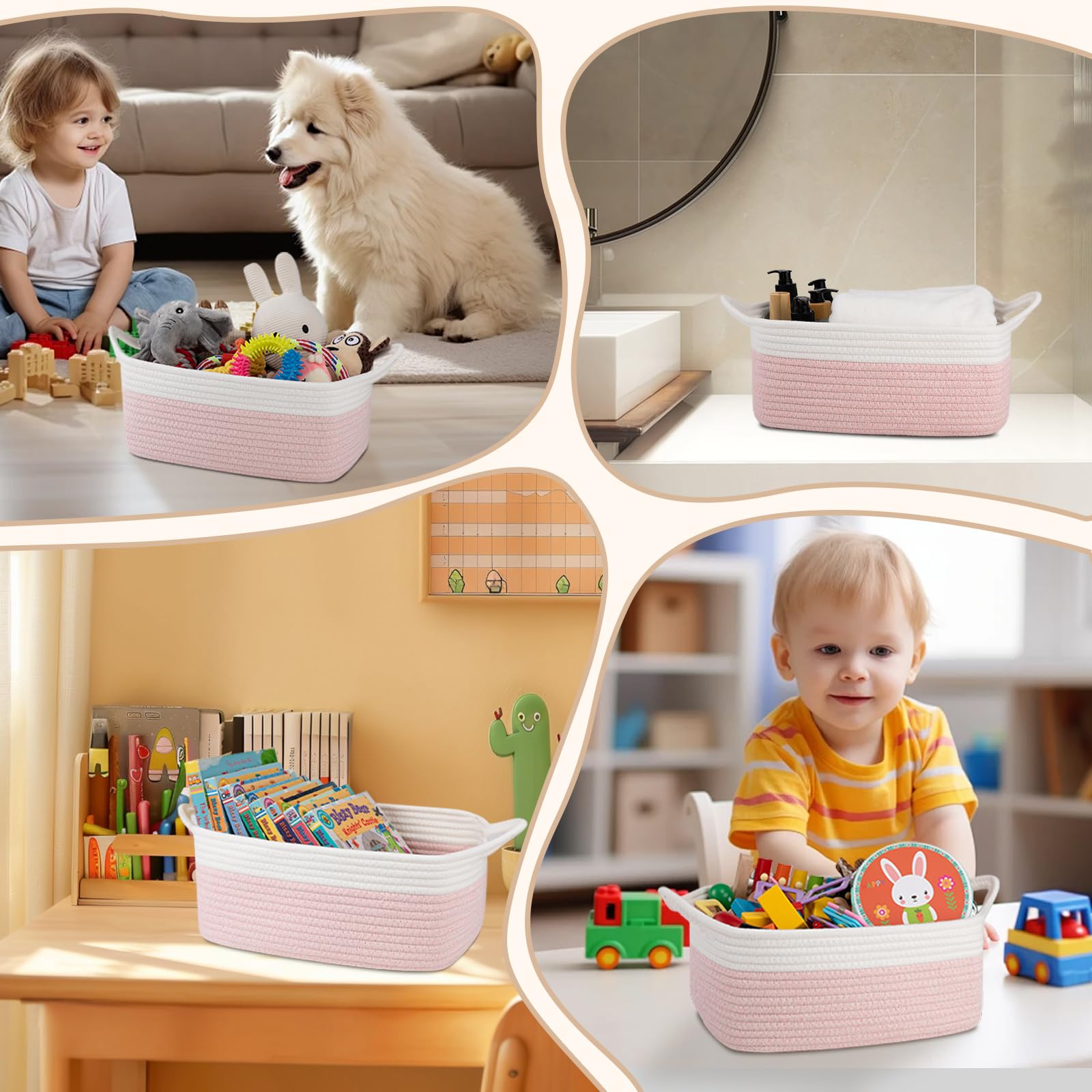 OIAHOMY basket in bathroom, soft touch and safe materials