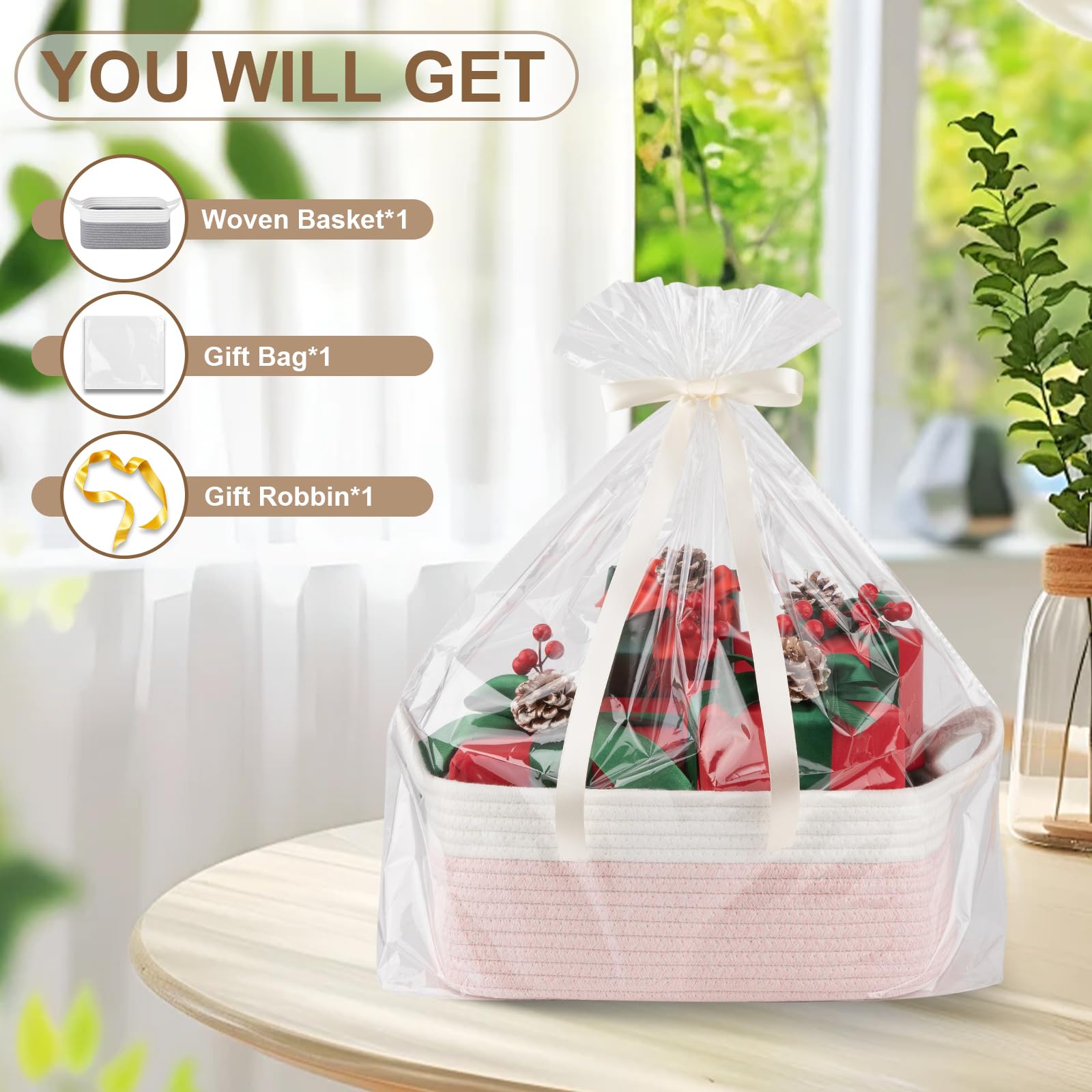 OIAHOMY basket in living room, versatile storage and decor