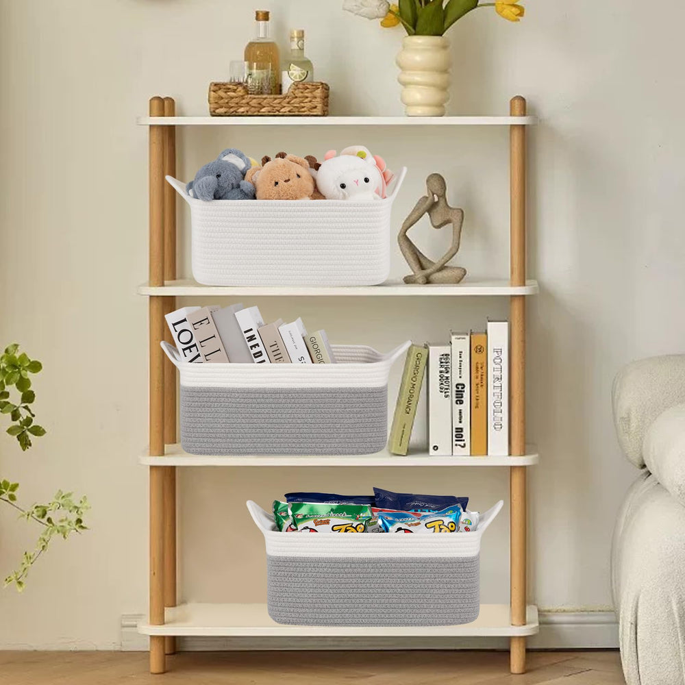 OIAHOMY basket on a nightstand for quick access and organization