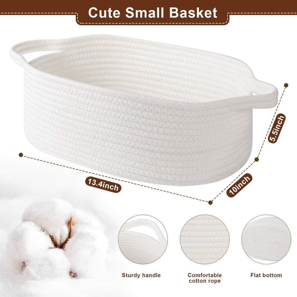OIAHOMY basket with sturdy handles for moving from room to room