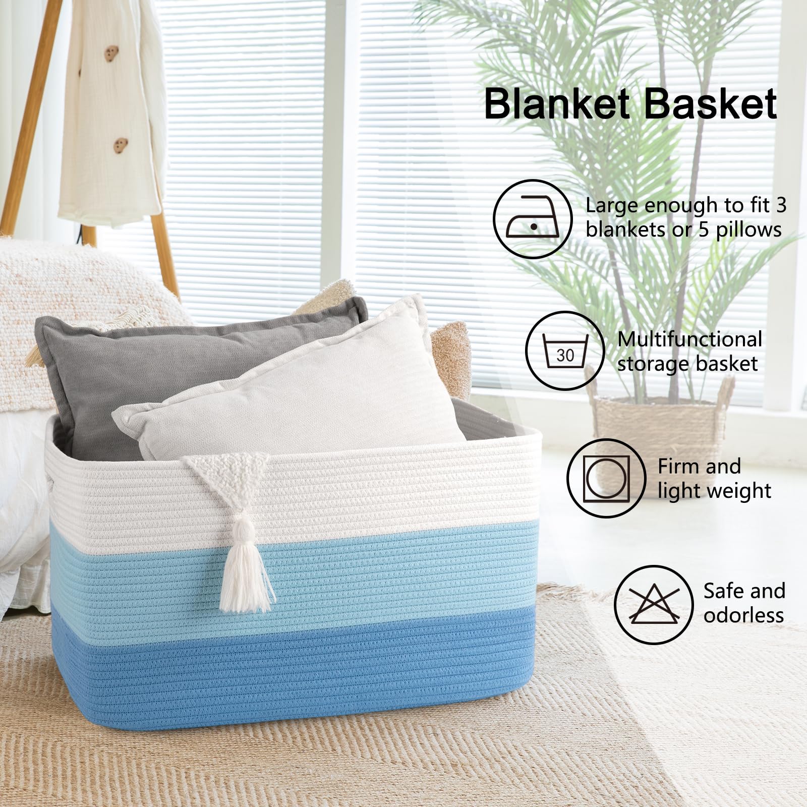 OIAHOMY cotton rope texture adds natural warmth to decor