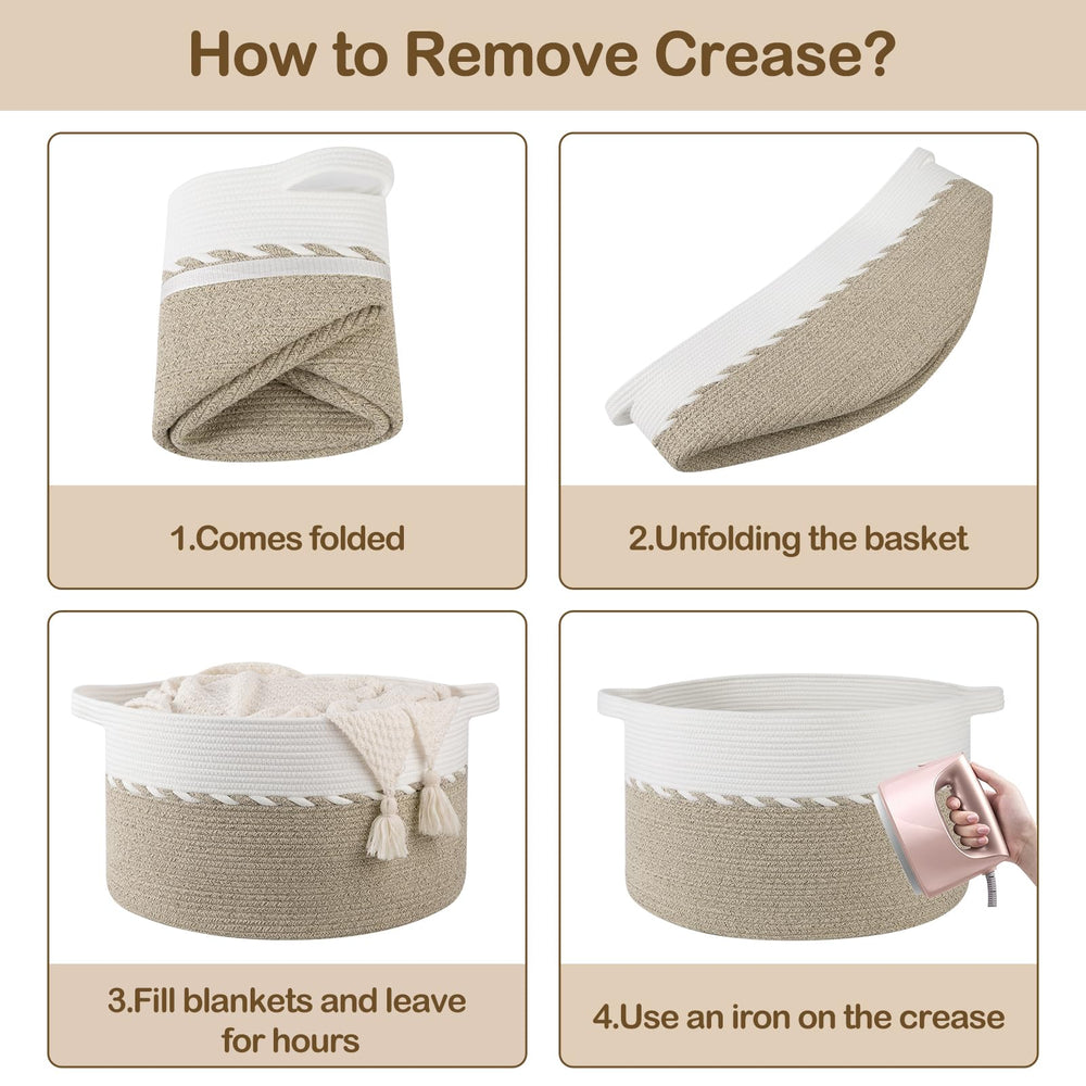 OIAHOMY blanket basket designed for kids rooms and pet friendly homes.