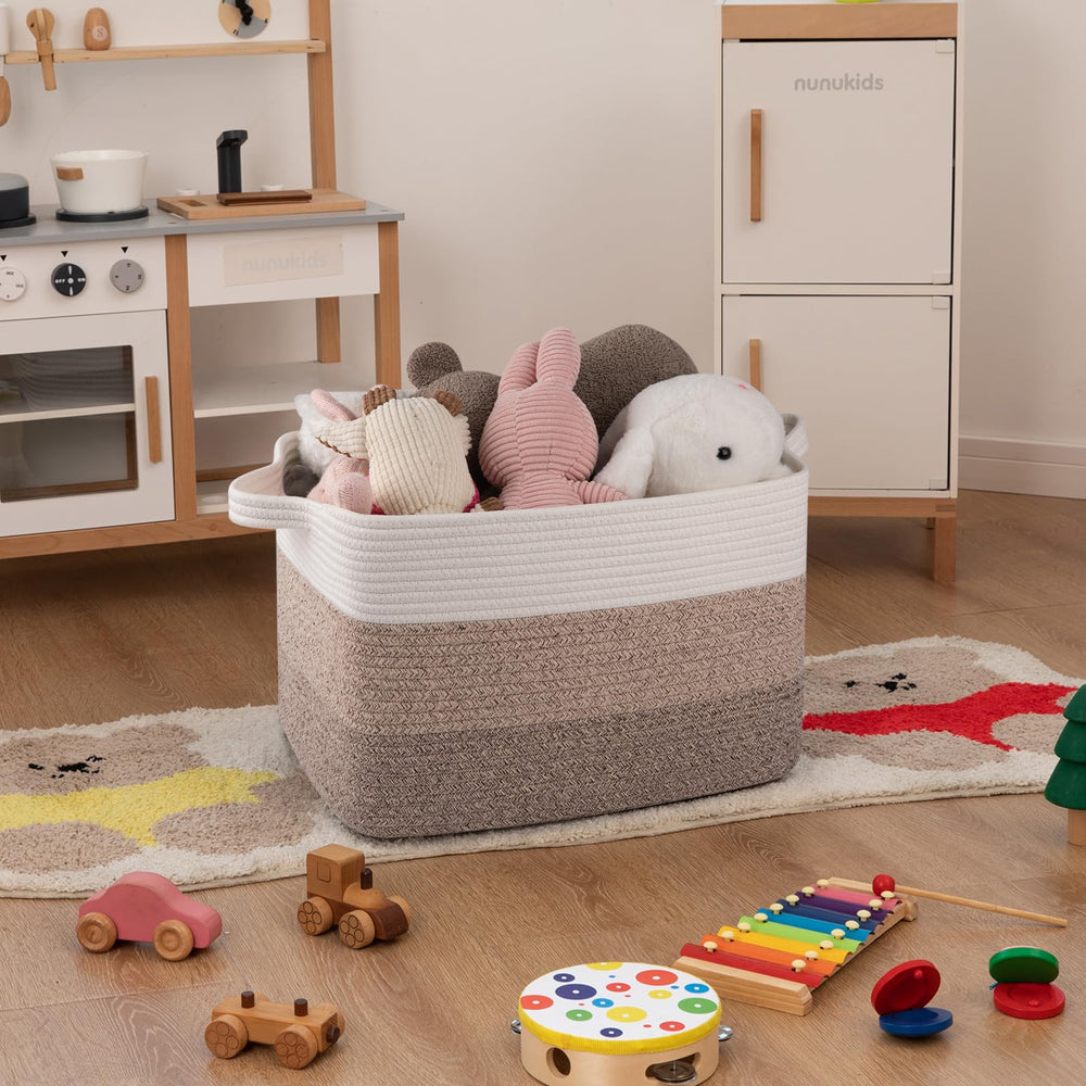 OIAHOMY blanket storage basket for living room keeps throws organized