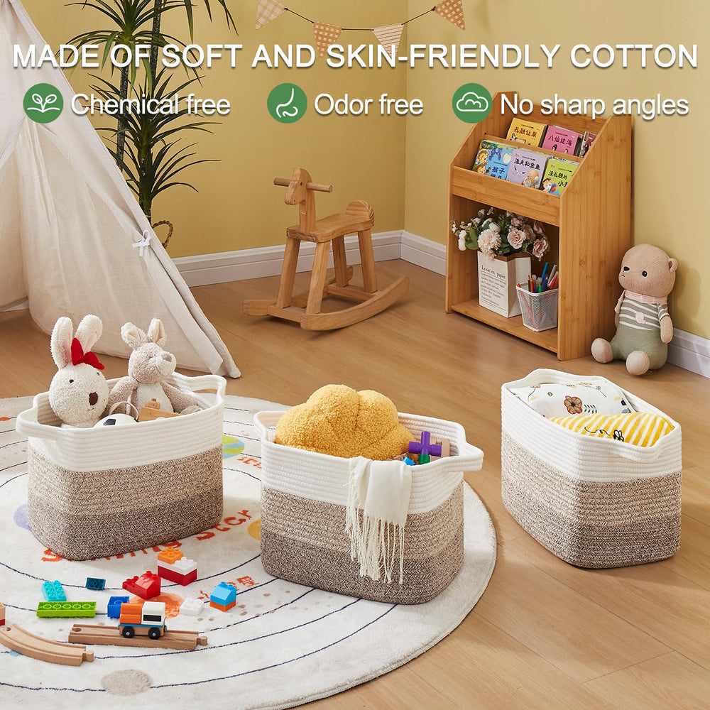 OIAHOMY storage basket with built-in handles for easy portability