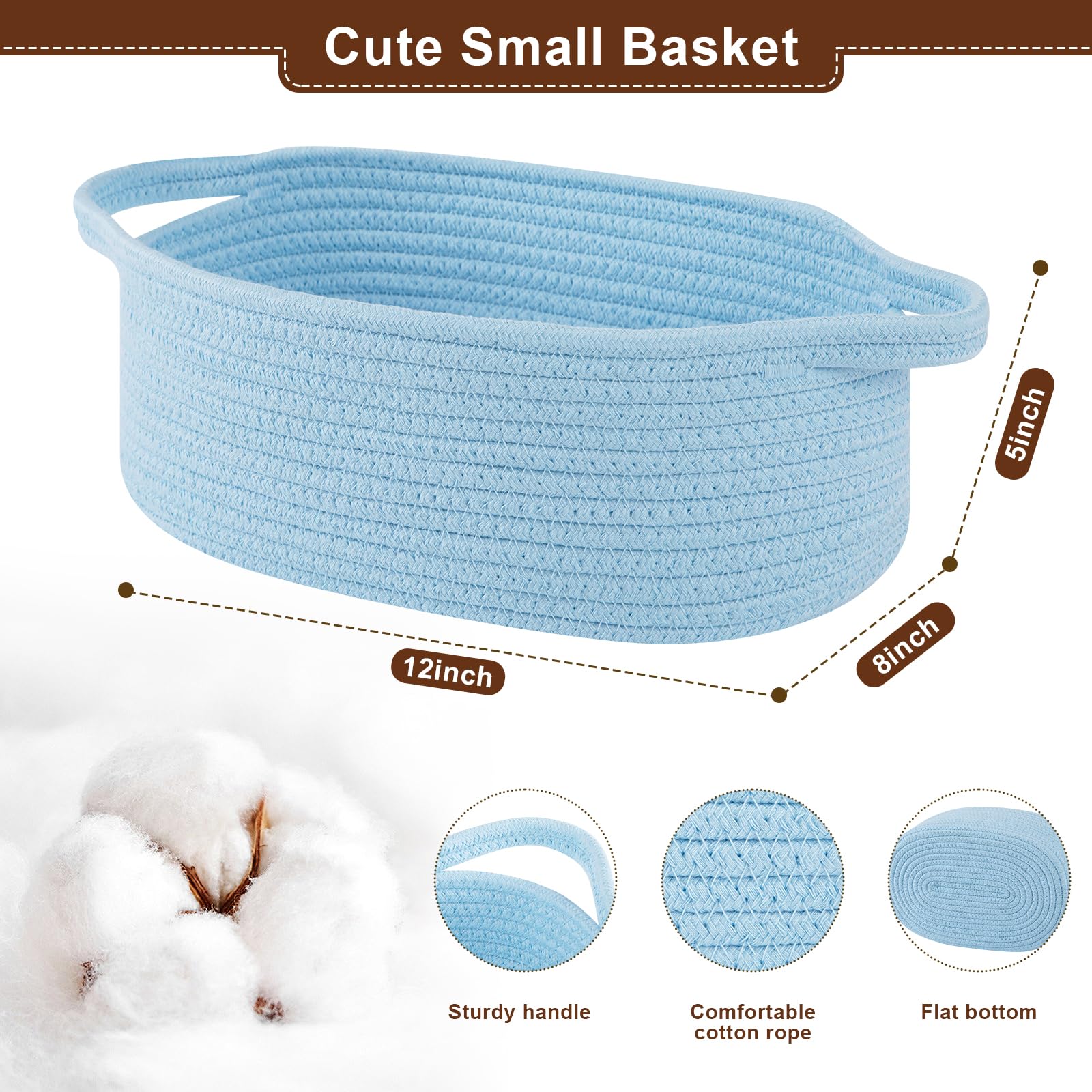 OIAHOMY burr basket cotton weave highlights durable, soft storage for everyday items.