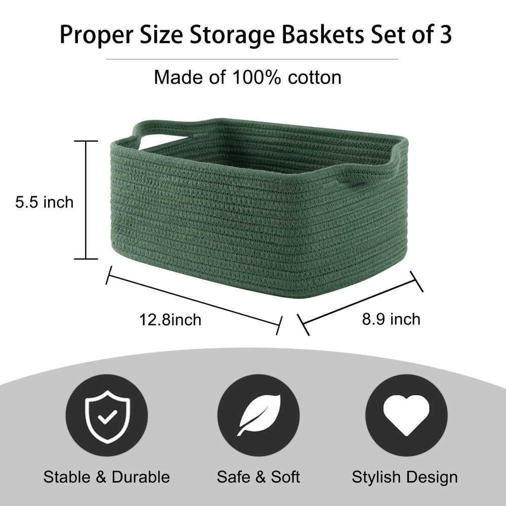 OIAHOMY green basket handle detail for easy carrying