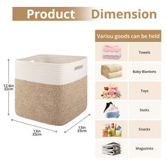 OIAHOMY close-up of the woven cotton rope handles showing durability.