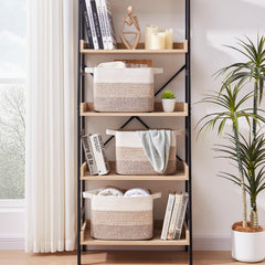 OIAHOMY cotton rope storage basket soft touch surface protects floors
