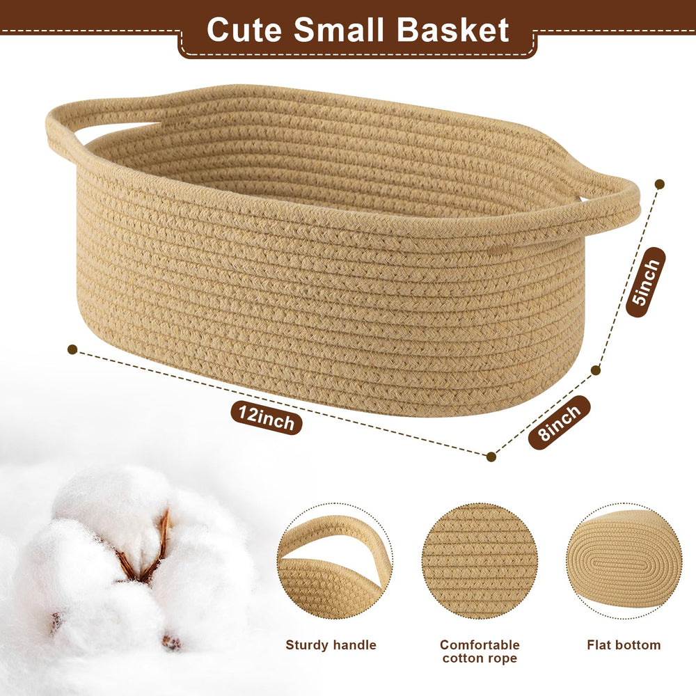 OIAHOMY cotton woven basket with durable stitching and soft touch.