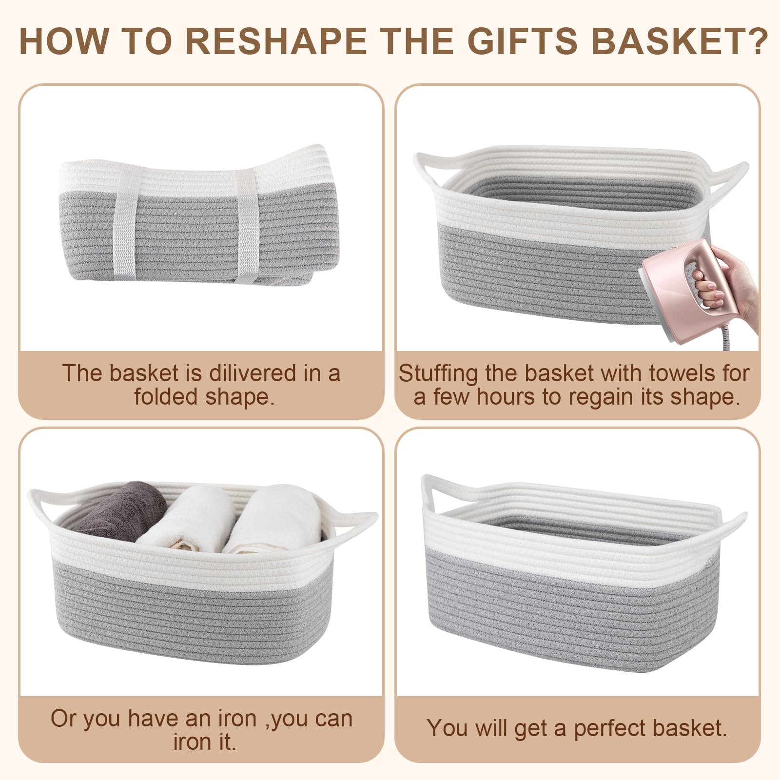 OIAHOMY dog toy basket storage for pets and family use