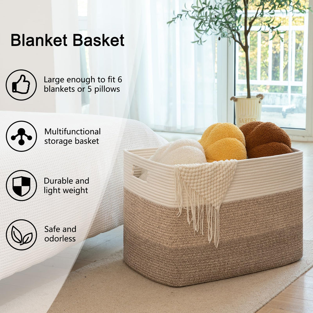 OIAHOMY basket features double reinforced handles for heavy items