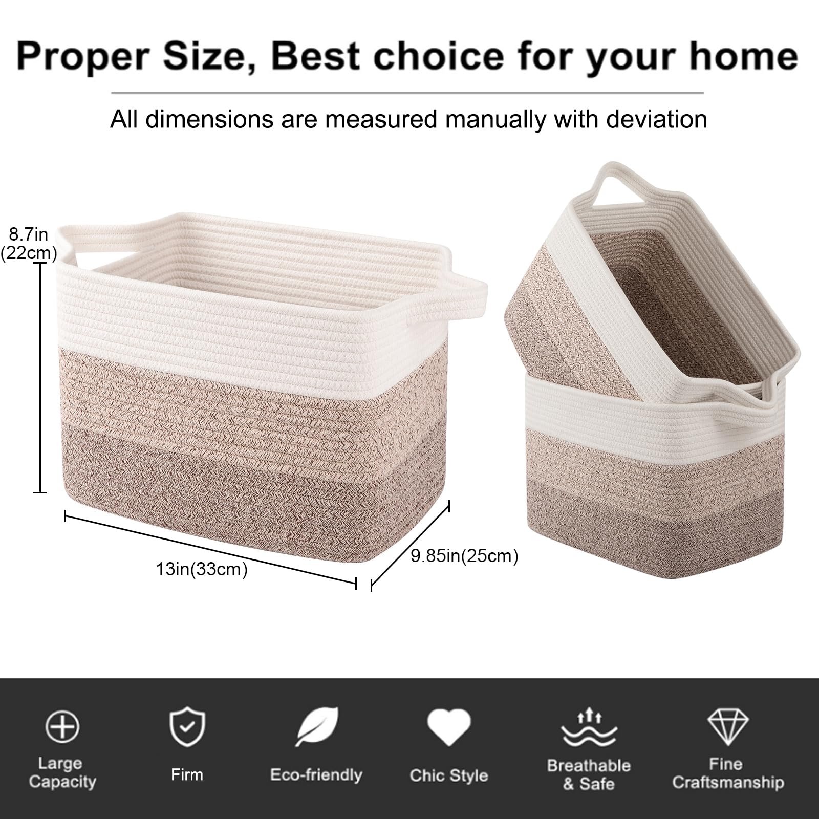 OIAHOMY foldable design storage basket keeps spaces tidy