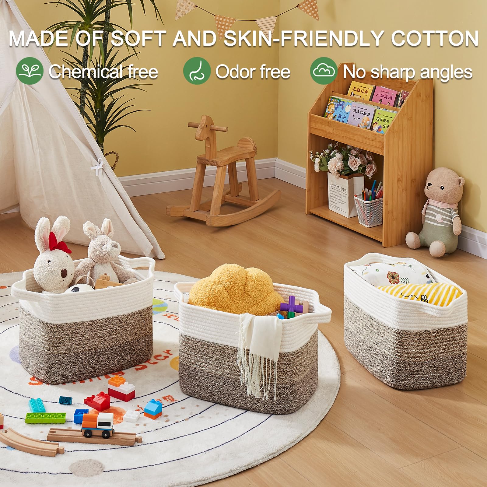 OIAHOMY foldable storage basket returns to shape when filled