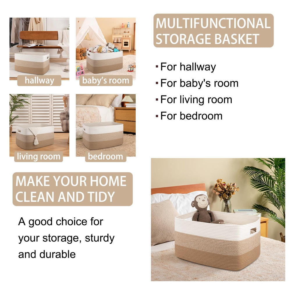 OIAHOMY foldable storage basket saves space when not in use.