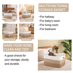 OIAHOMY foldable storage basket saves space when not in use.