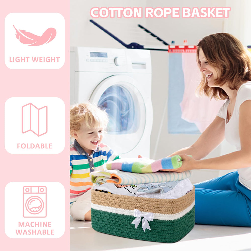 OIAHOMY foldable woven basket ships flat and recovers shape quickly.