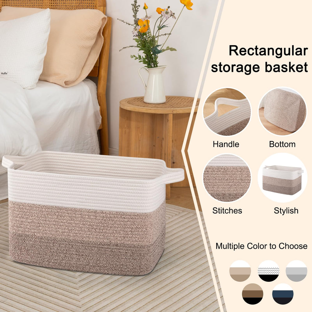 OIAHOMY foldable woven basket saves space when not in use