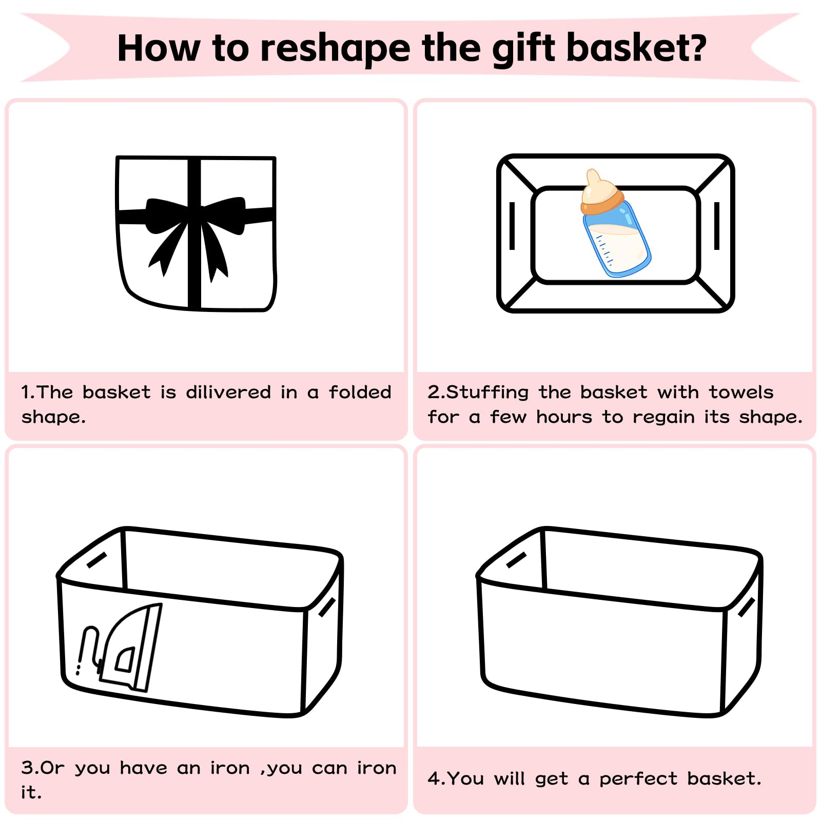 OIAHOMY folded packaging demo, expands back into a full basket with minimal effort.