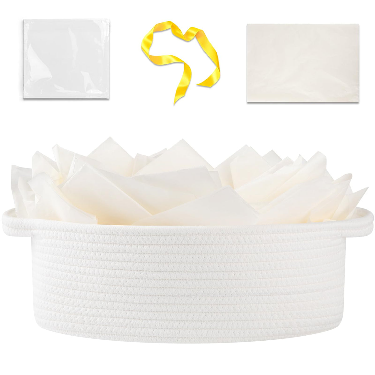 OIAHOMY gift basket empty with handle for portable gift storage and transport