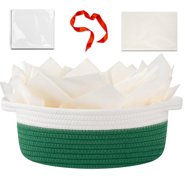 OIAHOMY gift basket empty with handle for easy gifting and transport