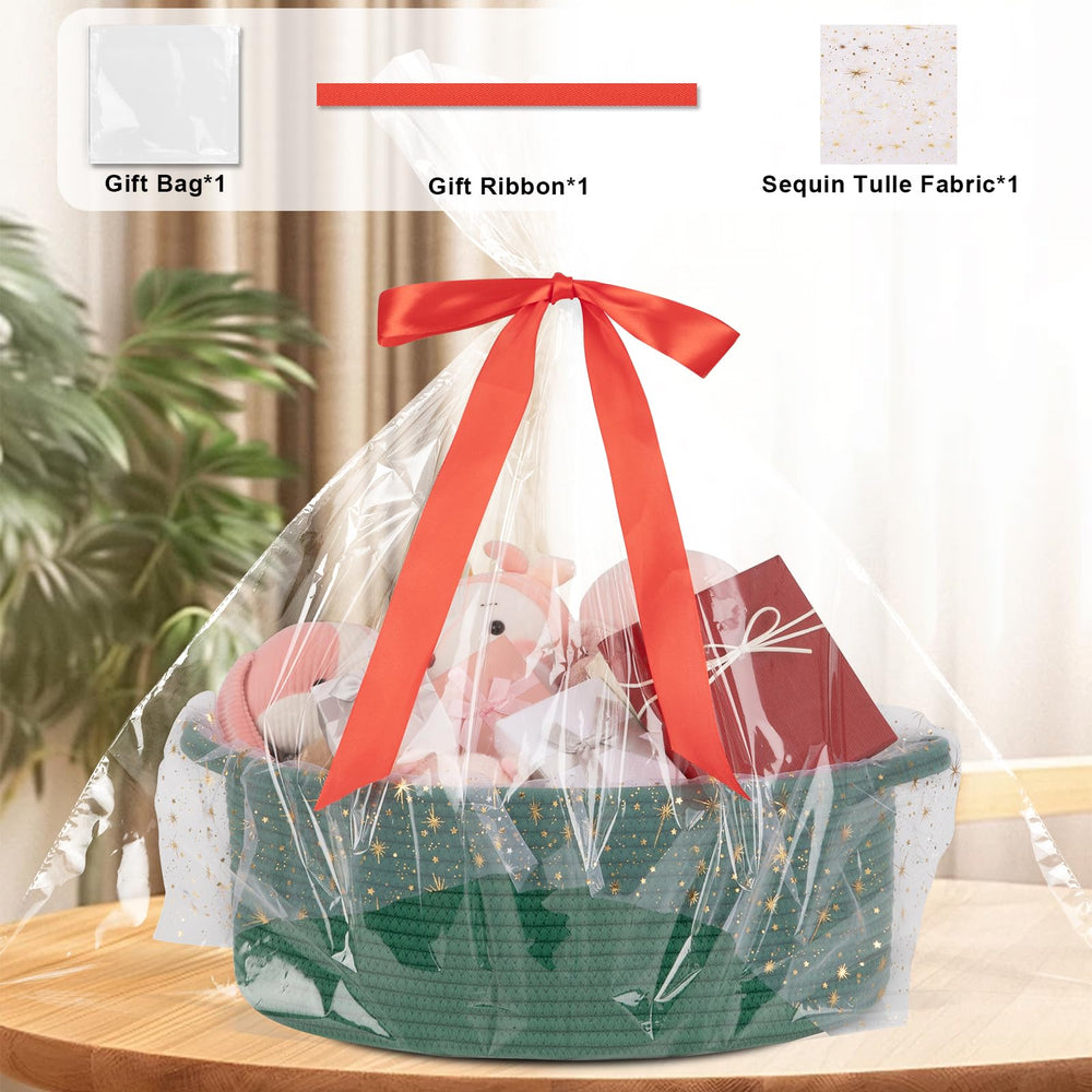 OIAHOMY glitter tulle detail adds sparkle for special occasion gifting.