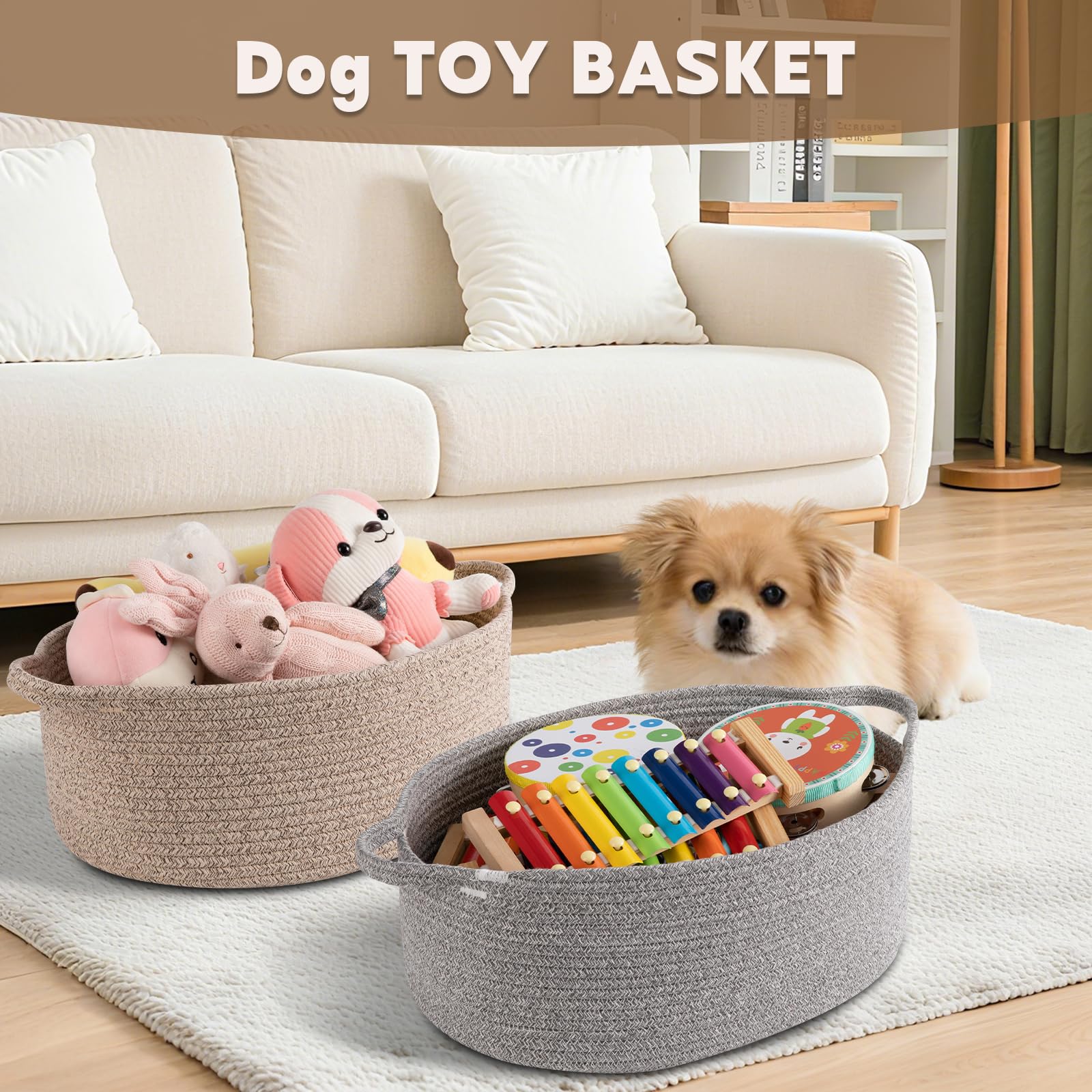 OIAHOMY baby clothes organizing basket in nursery scene.