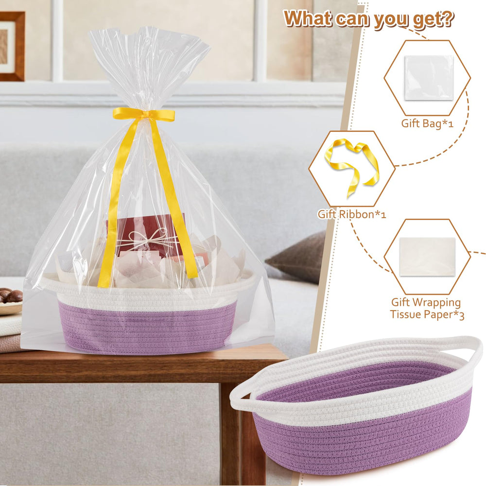 OIAHOMY gift basket packaging with ribbon highlights a ready-to-gift presentation.