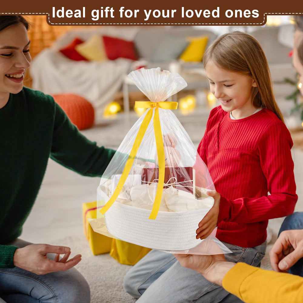OIAHOMY gift basket ribbon detail highlighting elegant wrap.