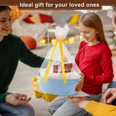 OIAHOMY basket ribbon and tissue paper detail enhances presenting a thoughtful gift.