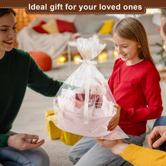OIAHOMY gift basket ribbon adds decorative finishing touch.