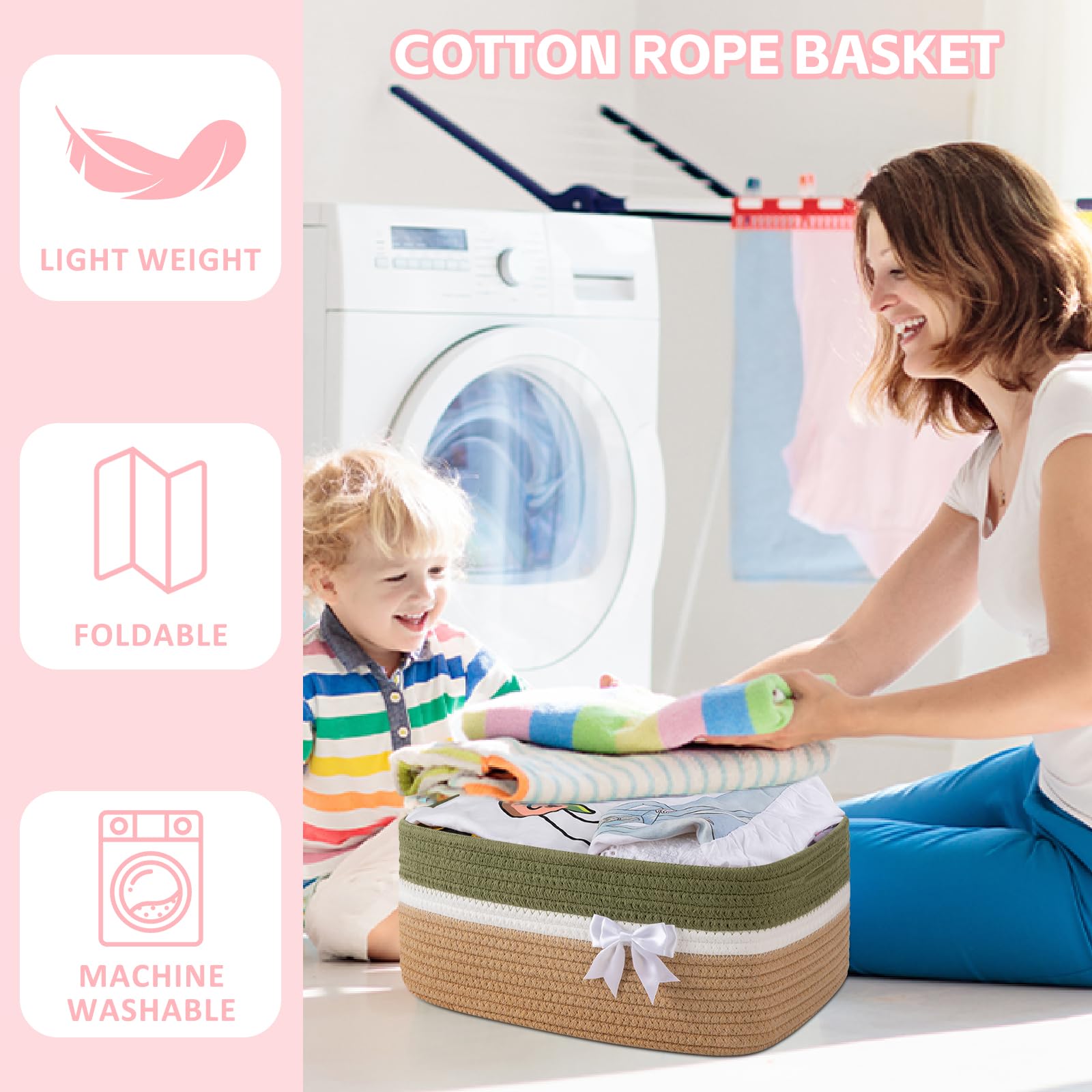 OIAHOMY gift-ready storage basket for gifting and home organization